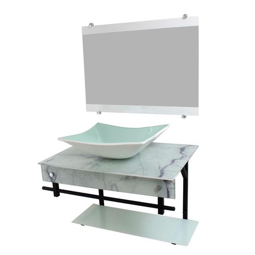 GABINETE MDF/VIDRO 60X46CM BRANCO GSD60BC VMEX