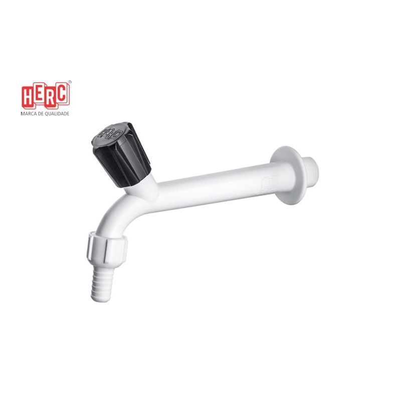 TORNEIRA HERC PVC TANQUE PRT  1/2" 15CM C/BICO 607