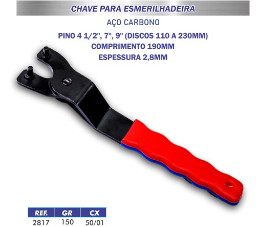 CHAVE P/ ESMERILHADEITA 4.1/2' 7' 9' LOTUS 2817