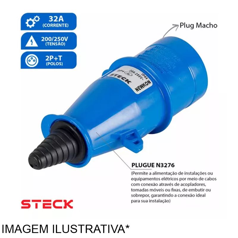 TOMADA DE ACOPLAMENTO 2P+T 32A STECK N3256