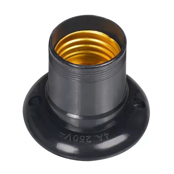 BOCAL PLAST E27 P/TETO PRETO ENERBRAS