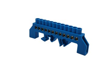 BARRAMENTO NEUTR.ISOL.12P 63A 500V AZUL