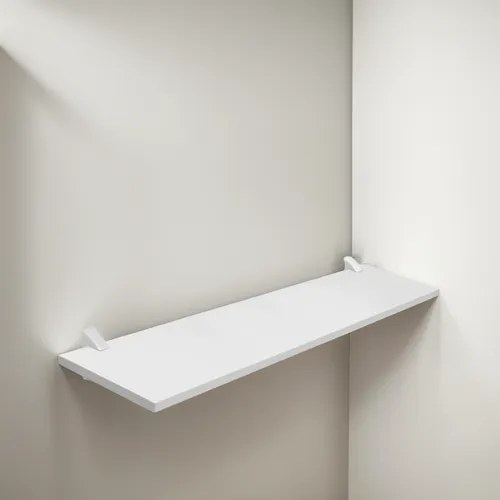 PRATELEIRA PRAT-K BRANCA  25X80CM C/SUPORTE BRC