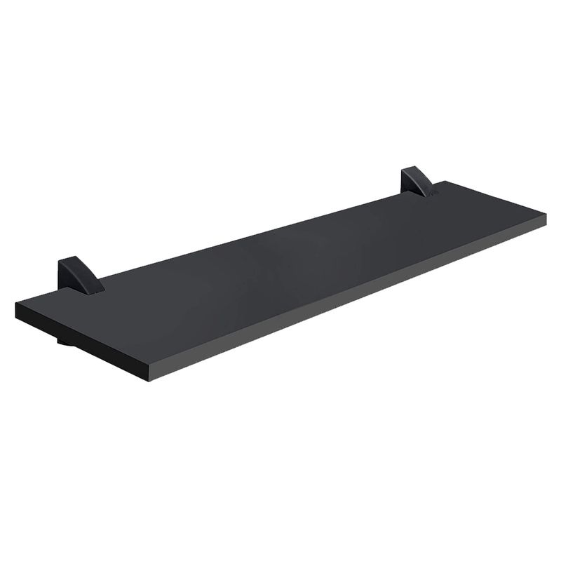 PRATELEIRA PRAT-K PRETA   20X60CM C/SUPORTE PRETO
