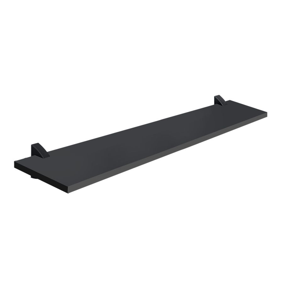 PRATELEIRA PRAT-K PRETA   20X80CM C/SUPORTE PRETO