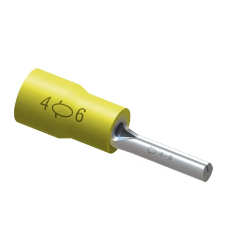 TERMINAL  TPP-6-12 PINO ISOLADO 4,0X6,0MM AMARELO