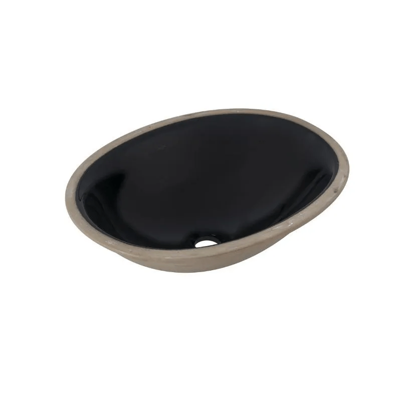 CUBA OVAL EMBUTIR 49X36 PRETA ICASA