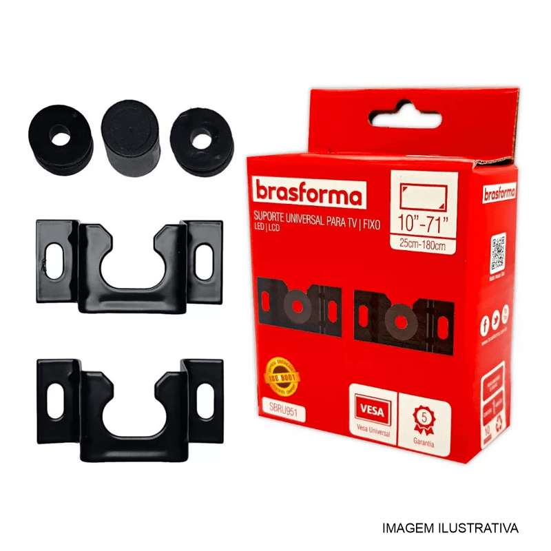 SUPORTE P/TV LED/LCD 10" A  90" BRASFORMA  40KG