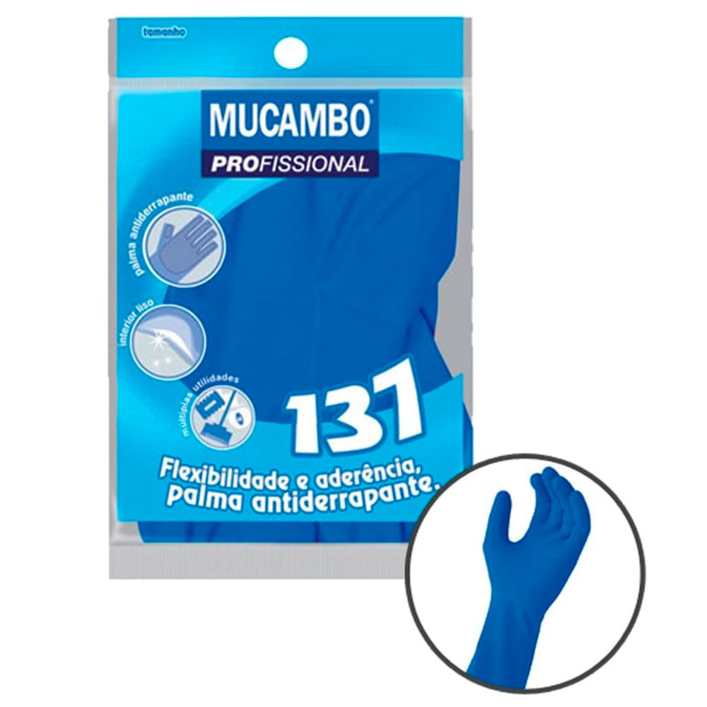 LUVA LATEX MUCAMBO AZUL 3 GRANDE