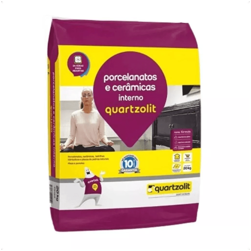 ARGAMASSA QUARTZOLIT PORCELANATO INT. 20KG