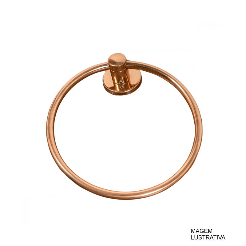 PORTA TOALHA ARGOLA PRIMAFER CARAMELO