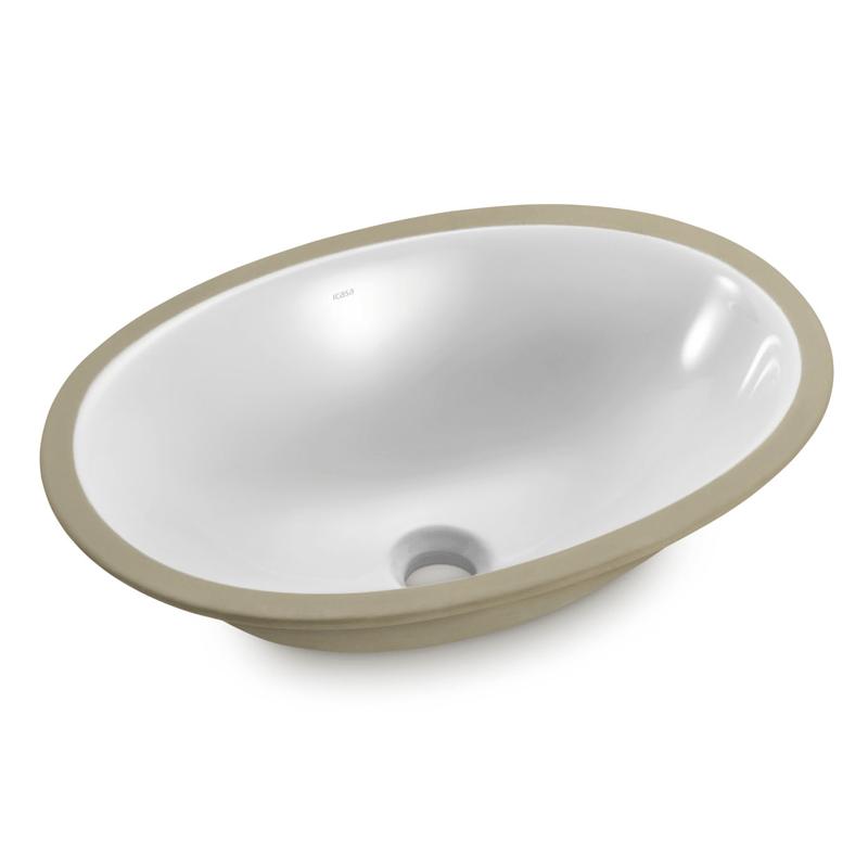 CUBA OVAL EMBUTIR 49X36 BRANCA ICASA IL600