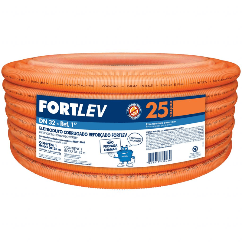 ELETRODUTO CORRUGADO 1" LARANJADO FORTLEV