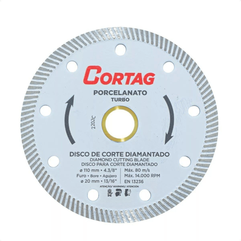 DISCO DIAM. FINO CORTAG 110X20MM P/PORCELANATOS