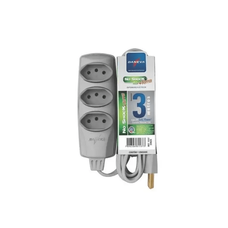 EXTENSAO TRIPLA C/03M 2P DANEVA DN1655