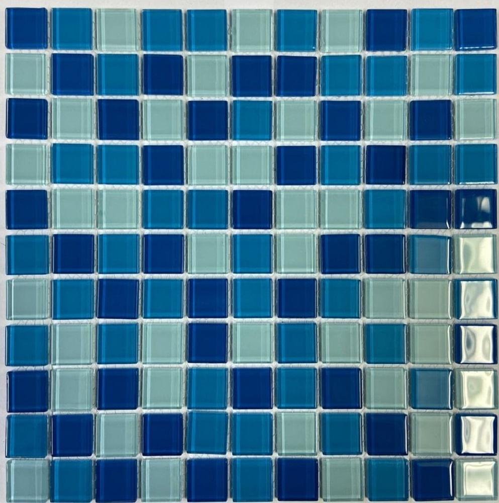 PASTILHA VIDRO 30X30CM PÇS C/23X23+48X48MM PRETO