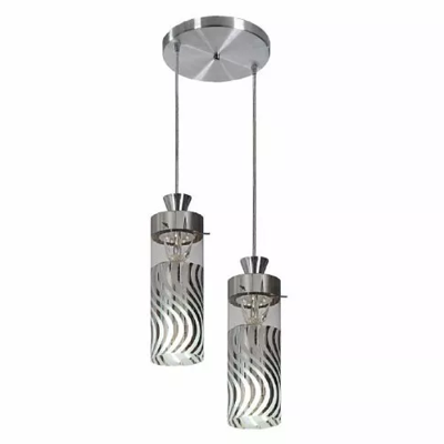 LUSTRE PEND. PREMIUM CIL. BASE CR 2 LAMP. 6558/2