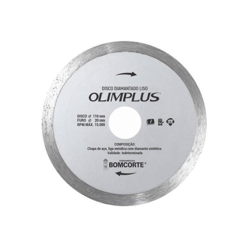 DISCO DIAM. LISO BOMCORTE/OLIMPLUS 110X20MM