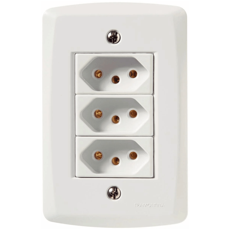 TOMADA LUX2  TRIPLA 10AMP 4X2 57145/076