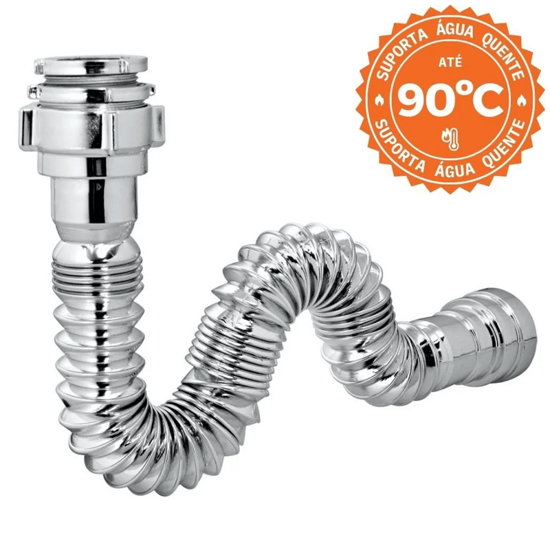 SIFAO COPO PVC UNIV. SANFONADO ASTRA CROMADO