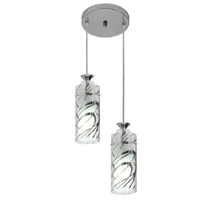 LUSTRE PEND. PREMIUM CIL. BASE CR 2 LAMP. 6540/2