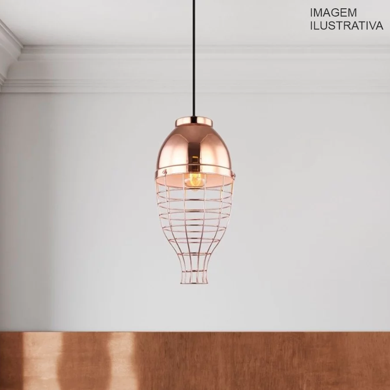 LUSTRE PEND. PREMIUM BASE PR/VD/QUAD 1 LAMP. 051/1