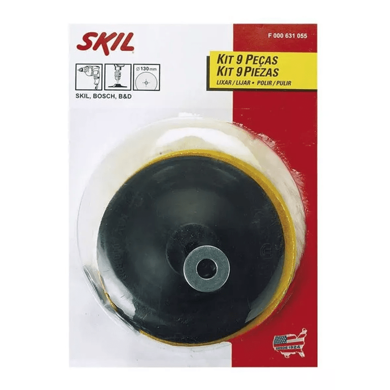 KIT P/POLIR E LIXAR SKIL 9PÇS