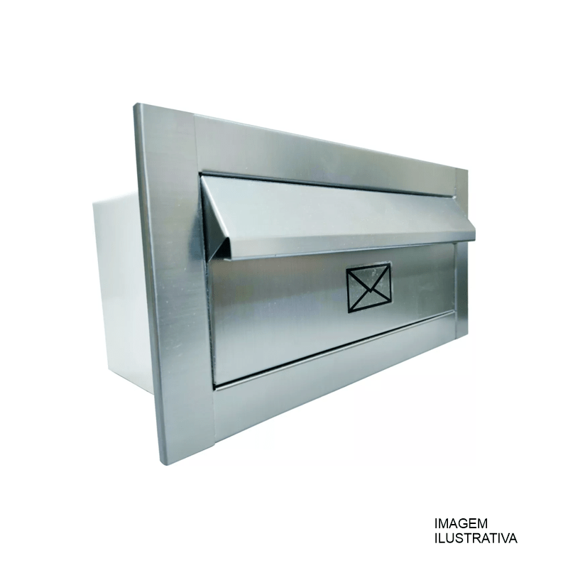 CX CORREIO CARTA ACO INOX 29X15CM