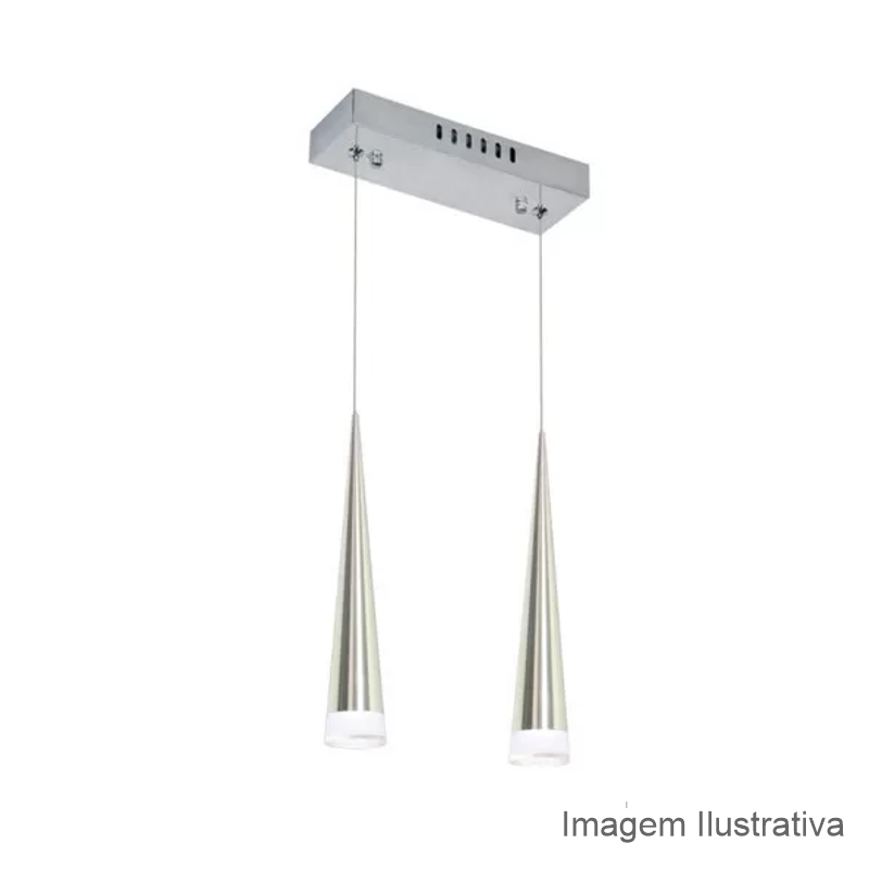 LUSTRE PEND. PREMIUM CONE BASE CR 2 LED 626/2