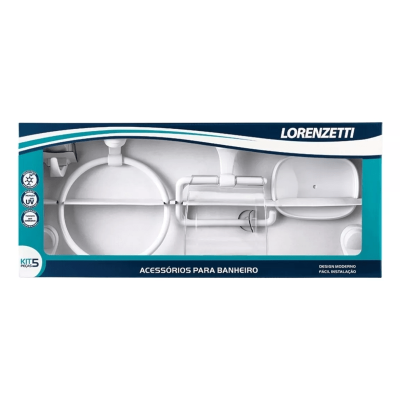 KIT BANH. LORENZETTI BRANCO 2000 F22 05 PCS