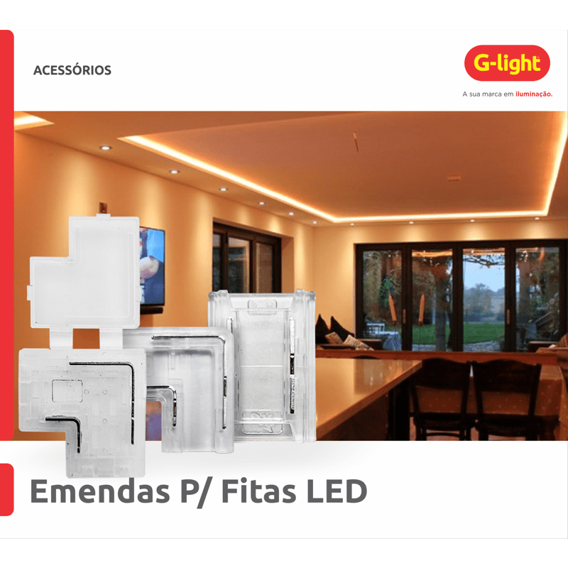 KIT P/MANGUEIRA LED PINO 10A/EMENDA G-LIGHT