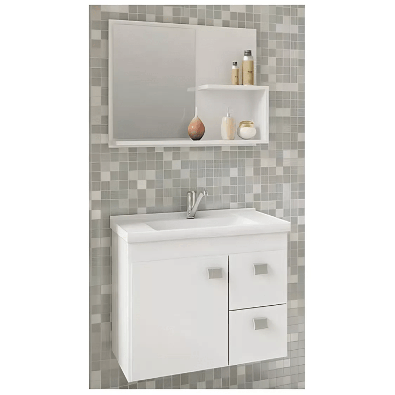 ARMARIO MGM VITORIA NEW PRETO 60X60 C/ESPELHO