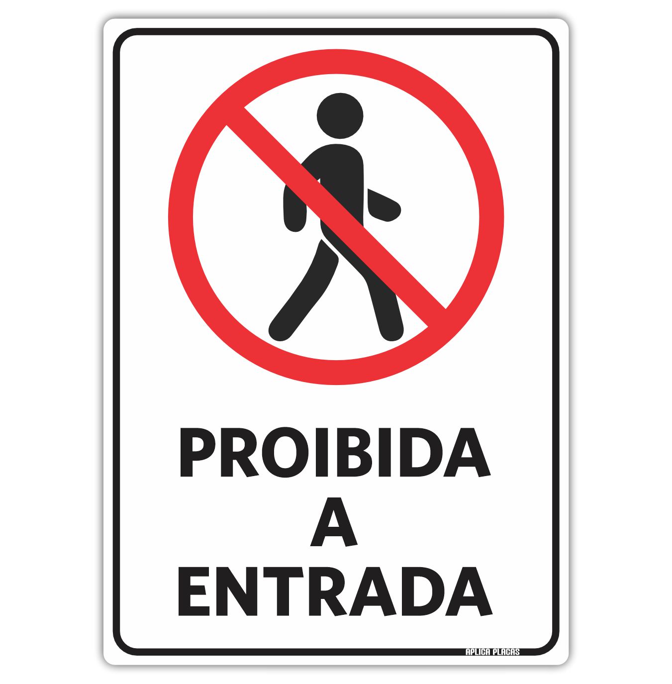 PLACA SINALIZACAO 07X19CM PROIBIDO ESTACIONAR