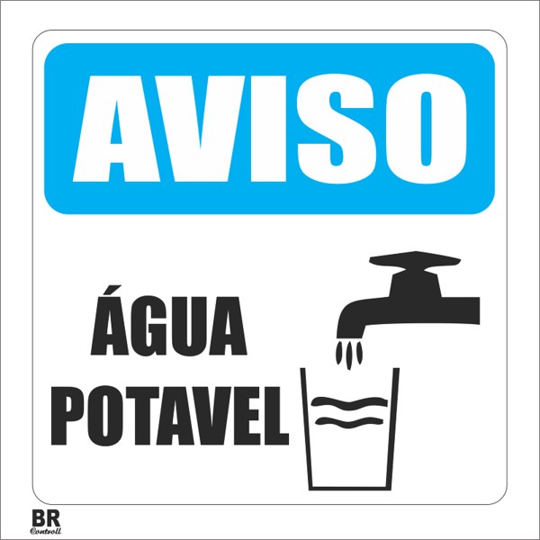 PLACA SINALIZACAO 20X30CM AGUA