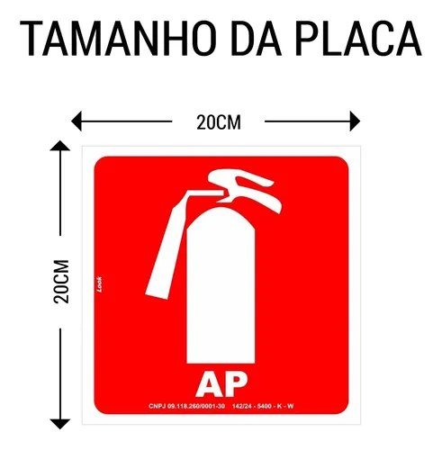 PLACA SINALIZACAO 20X30CM EXTINTOR PO BC
