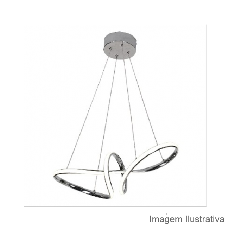 LUSTRE PEND. LED 6000K 03 LAMP. RELUZ
