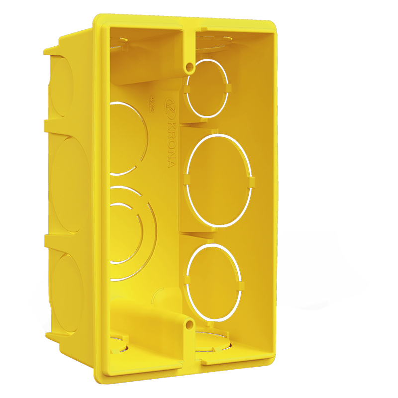 CX LUZ PVC 4X2 AMARELA KRONA 1265