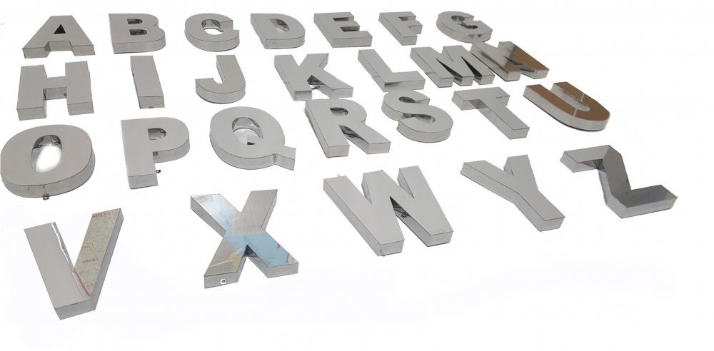 LETRAS RESIDENCIAIS ACO INOX 15CM "B"