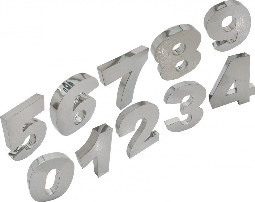 NUMERO RESID ACO GALV. BRANCO 15CM ( 9 )