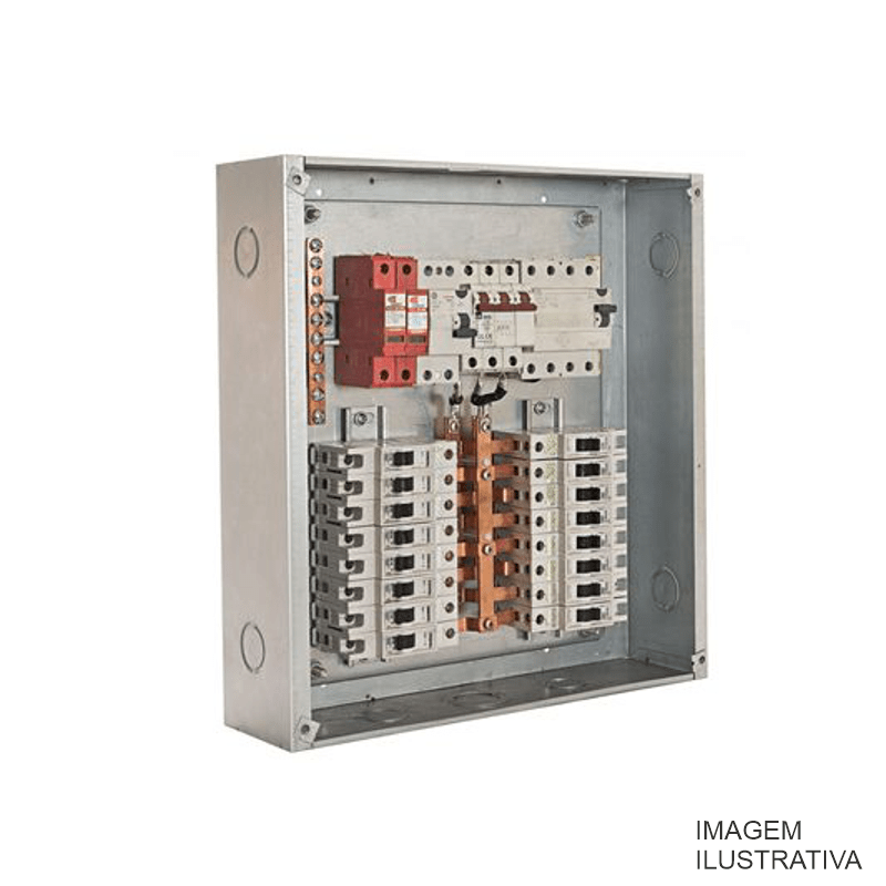 QUADRO DIST. 34 DISJ/100A  BIFAS. DIN GOMES 1036