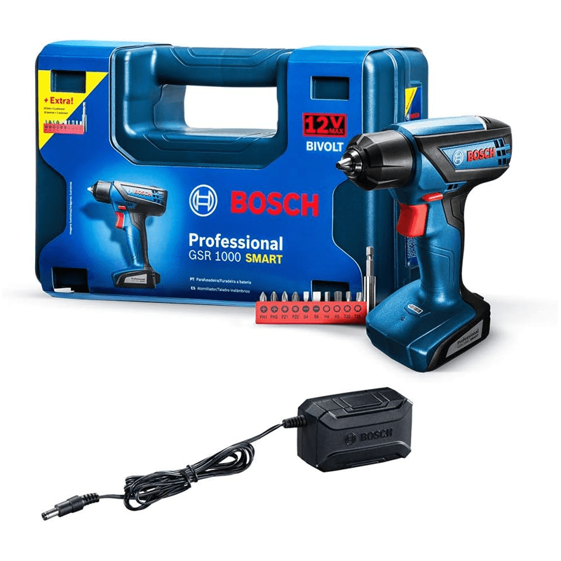 PARAFUSADEIRA FURADEIRA BOSCH 12V GSR 1000 SMART