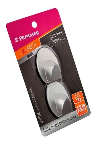 GANCHO PRIMAFER  1,0KG C/ADESIVO 3PÇ BR 2503
