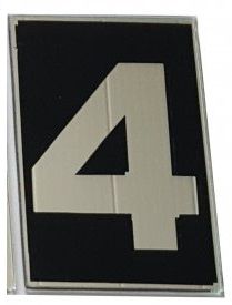 NUMERO RESID ESPELHADO PRETO ( 4 )