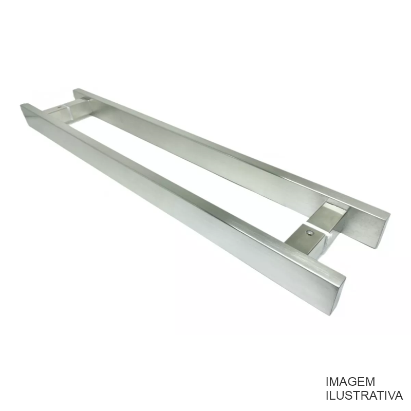 PUXADOR DUPLO TUBO 1" 30X45CM INOX DMD104 ESCOVADO