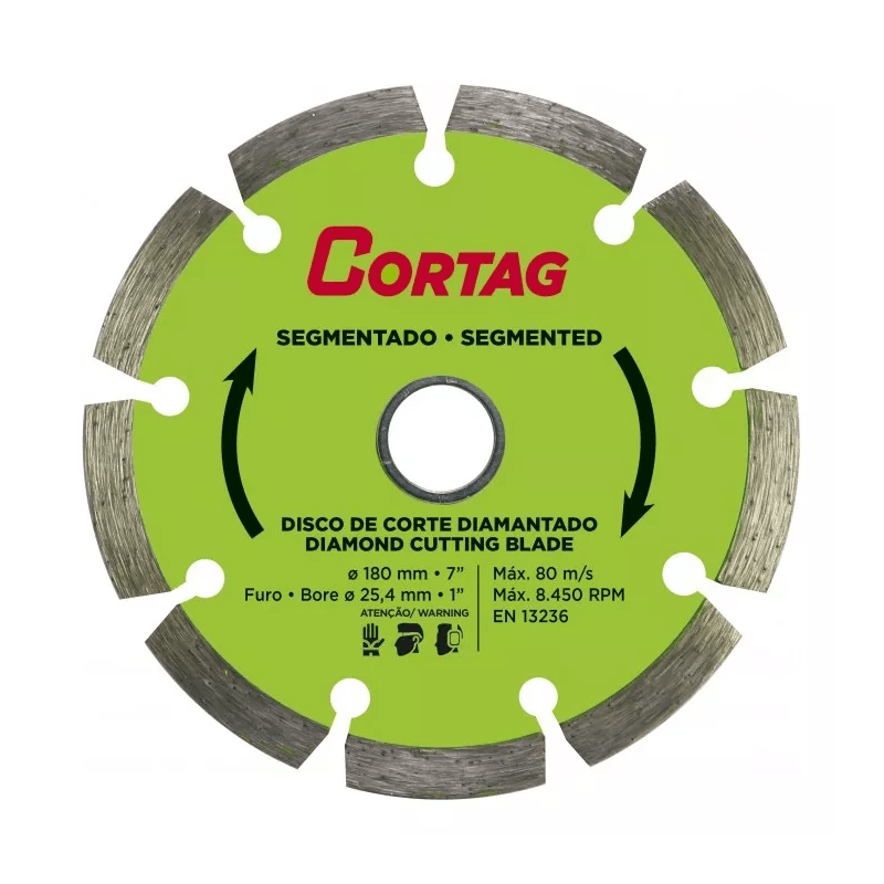DISCO DIAM. SEGMEN CORTAG 180MMX25,4MM/7" 61.618