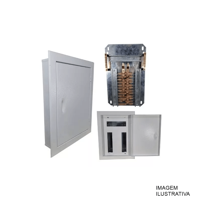 QUADRO DIST. 24 DIJS/100A  BIFAS EMBUTIR NEMA