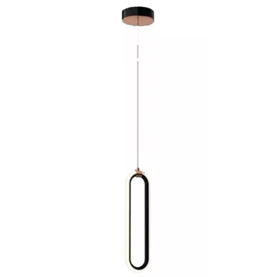 LUSTRE PEND. LED 17WX1 SEQ. COBRE E PRETO 5014