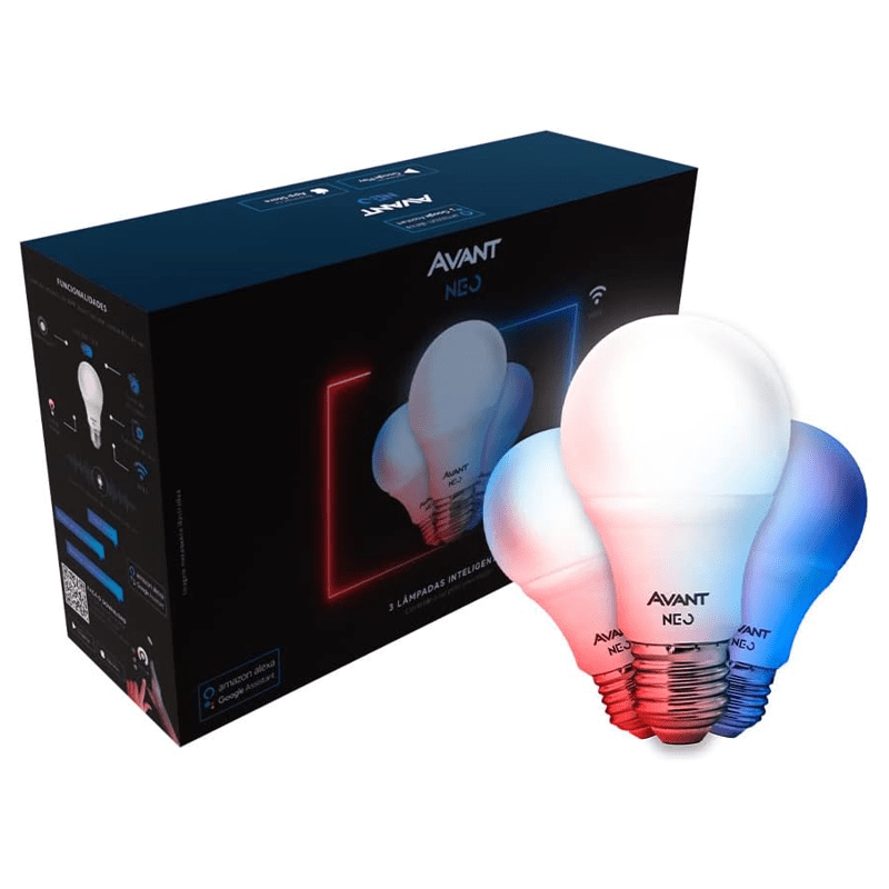 KIT C/ 3LAMP. LED NEO INTEL. BIV 10W RGB AVANT