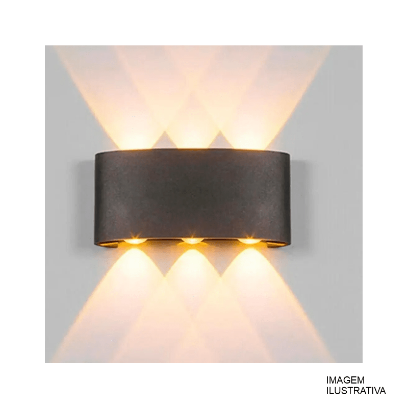 ARANDELA FOCO 6X1W LED 3000K 8091/6 EXT/ABS/PT